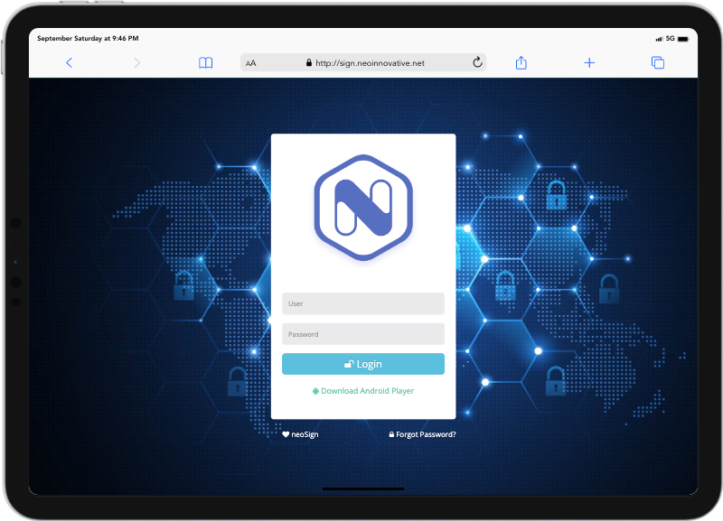 neoSign-iPad-Login